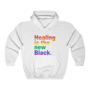Open image in slideshow, &quot;Healing is The New Black&quot; Unisex Heavy Blend™ Hooded Sweatshirt
